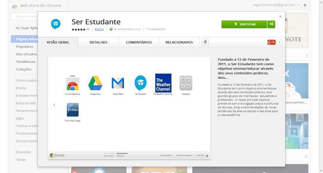 Web Store do Chrome - Ser Estudante